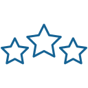 icono de estrellas azules