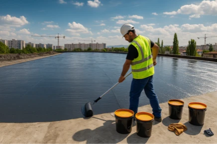 Aplicación de membrana líquida impermeabilizante en cubierta en Fuenlabrada