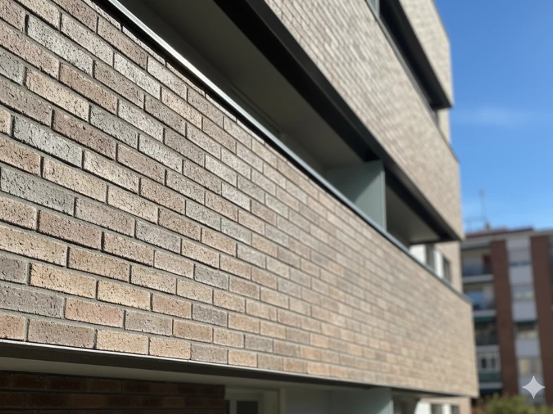 impermeabilizacion en edificio con fachada de obra vista